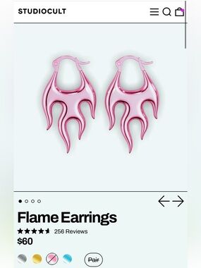 ISO (not for sale!): Studiocult Flame Earrings in blush